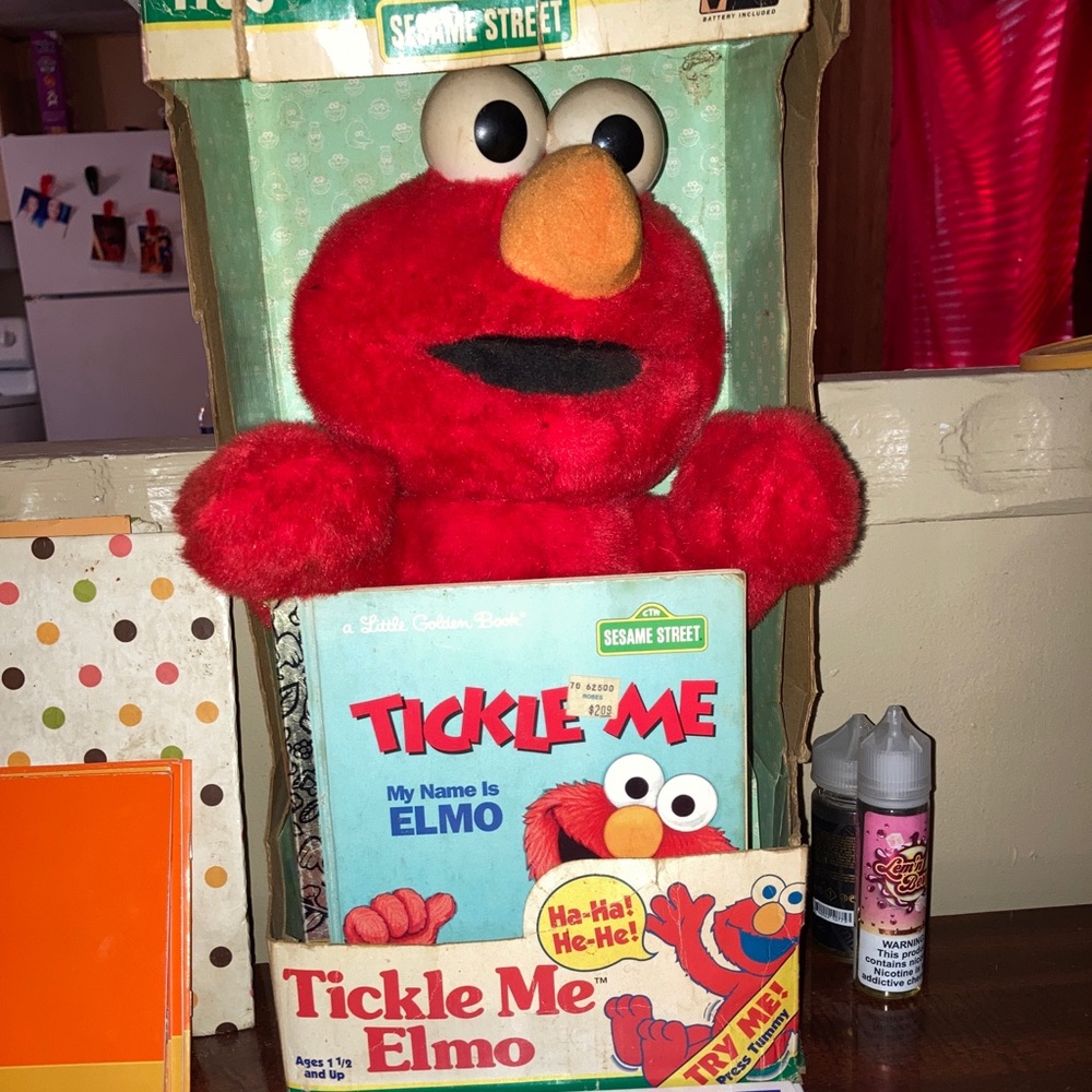 The original tickle me Elmo. 1996-97
